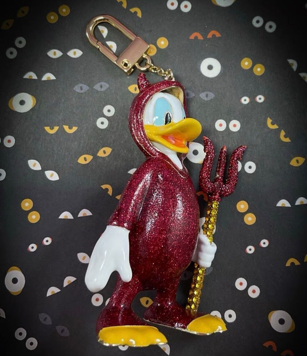 Baublebar disney bag charm/keychain Donald Duck devil costume halloween bling